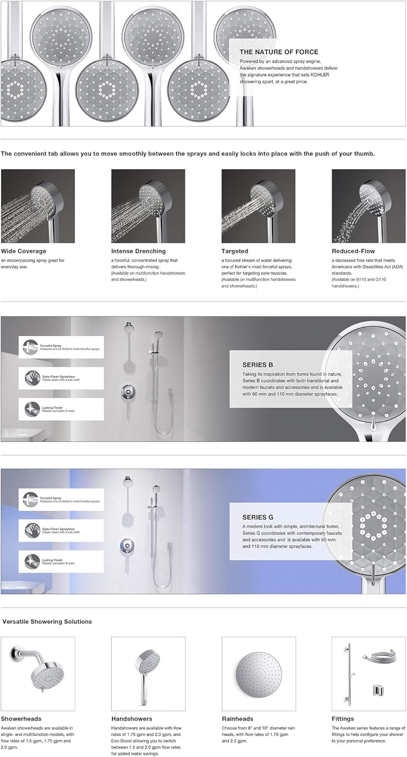 Matte Black Showerhead Pack of 2 Q1892