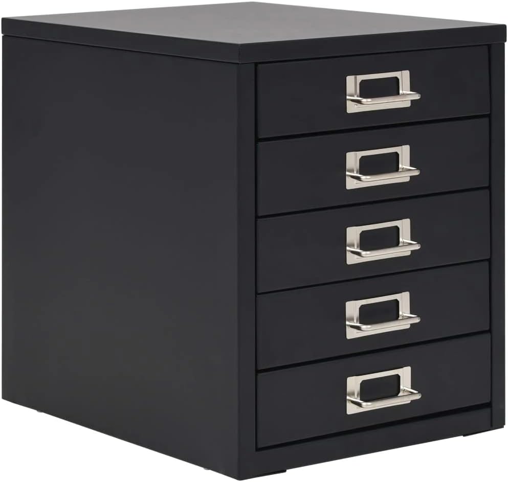 White 5 Drawer Metal Filing Cabinet D330621
