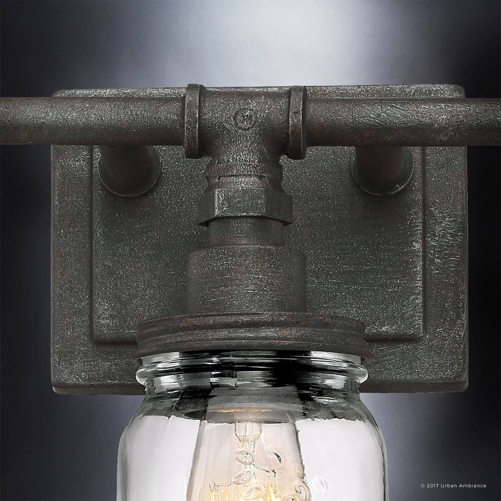 Industrial Bathroom Light, Medium Size, Antique Black R645