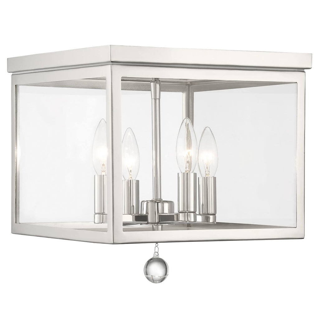 4-Light Ceiling Mount Nickel F49608