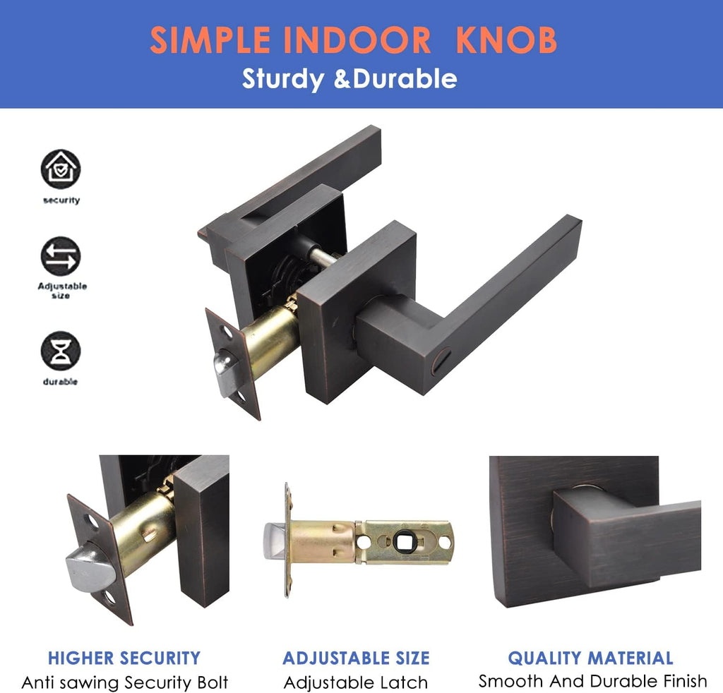 Brushed Bronze Zinc Alloy Door Lever Lock Z240595