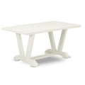 Linen White 3-piece Wood Dining Table Set D24617