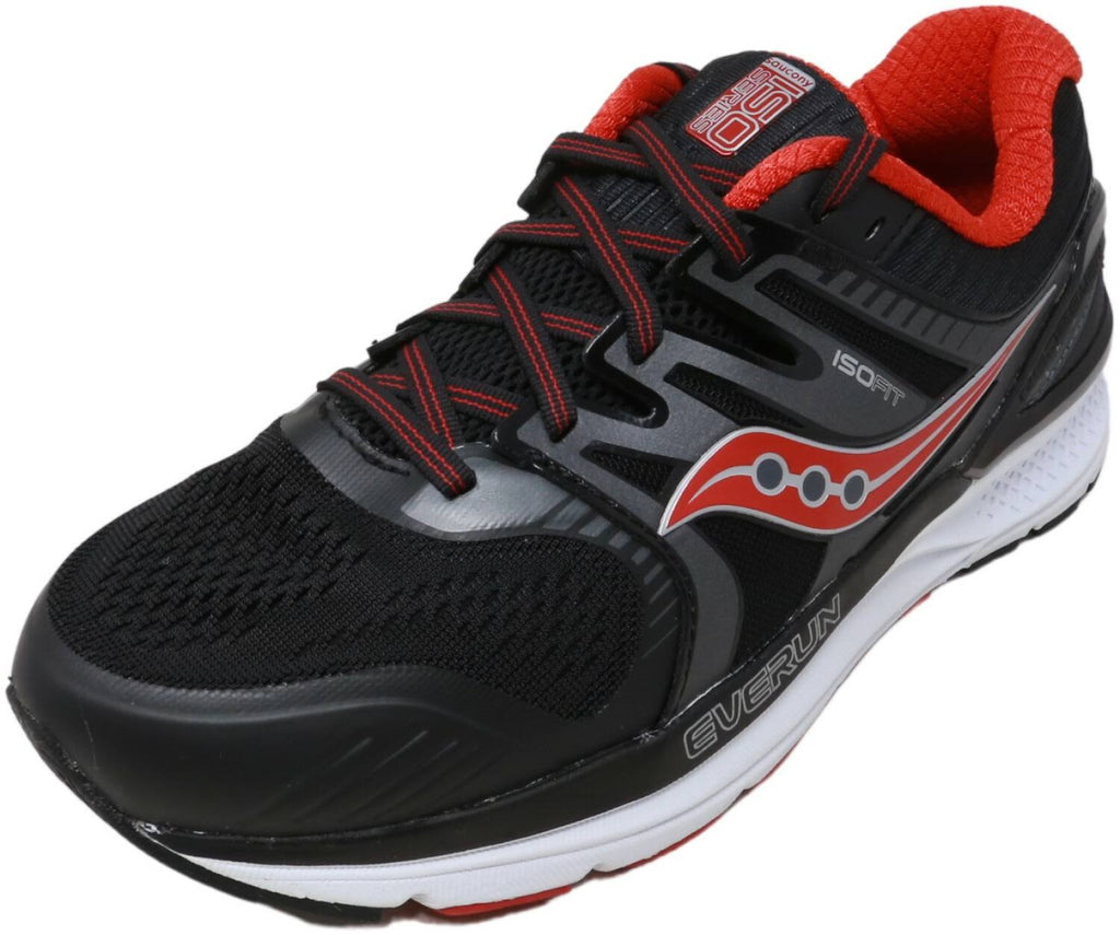 Grey/Black/Red Men&s Size 8.5 Running Shoes R604614