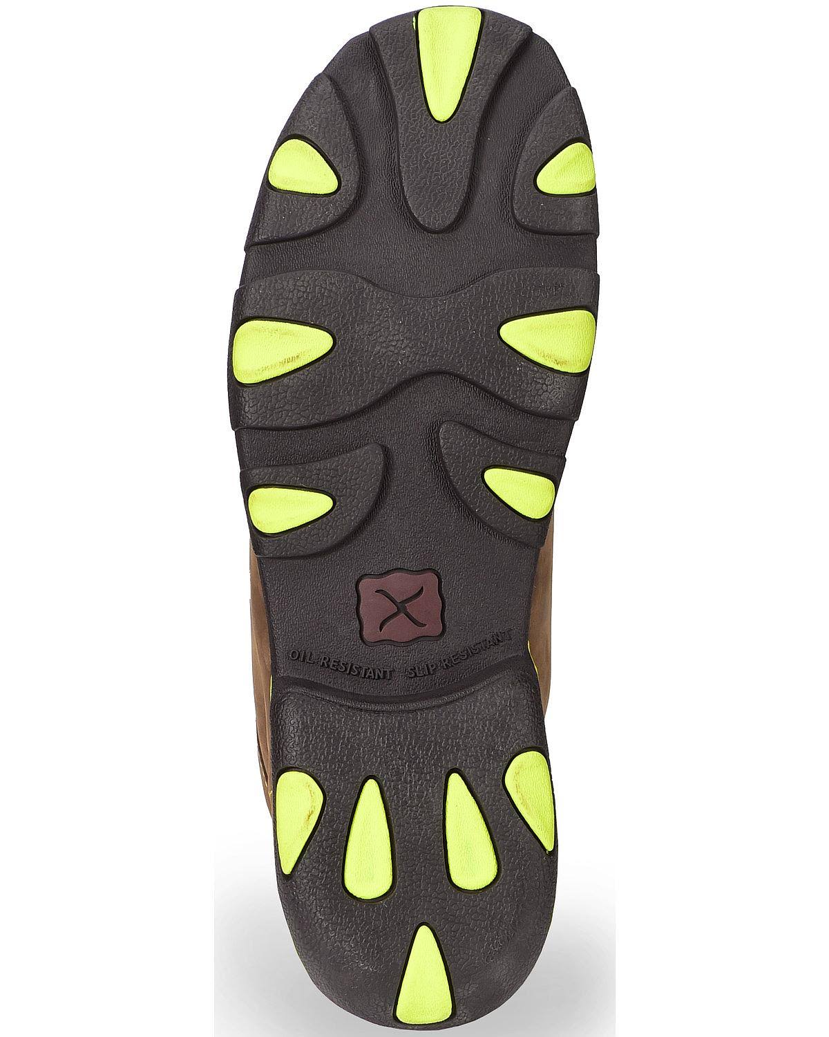 Distressed Saddle/Neon Yellow Leather Driving Moc R3841