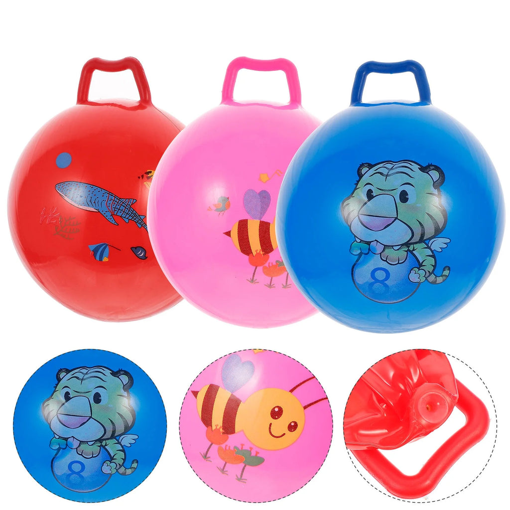 3Pcs Inflatable Hopper Balls with Handle Z798451