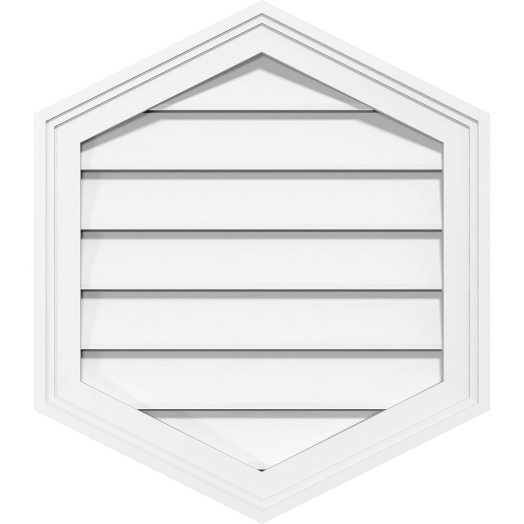 18x22W x 30x22H Vertical Peaked Surface Mount PVC Gable Vent L255671