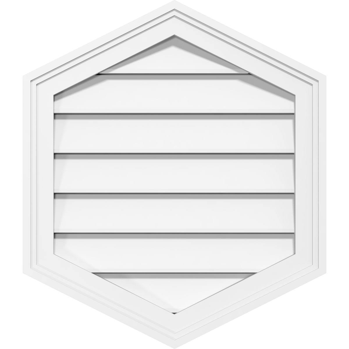 18x22W x 30x22H Vertical Peaked Surface Mount PVC Gable Vent L255671