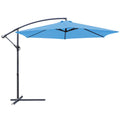 Blue 10 Ft Offset Patio Umbrella with Steel Frame S9770