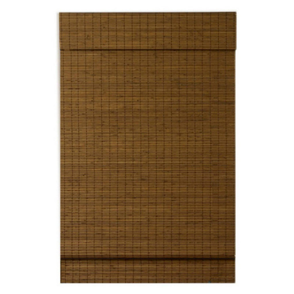 Cordless Maple Bamboo Roman Shade with Valance 35 in. W x 64 in. L D349911