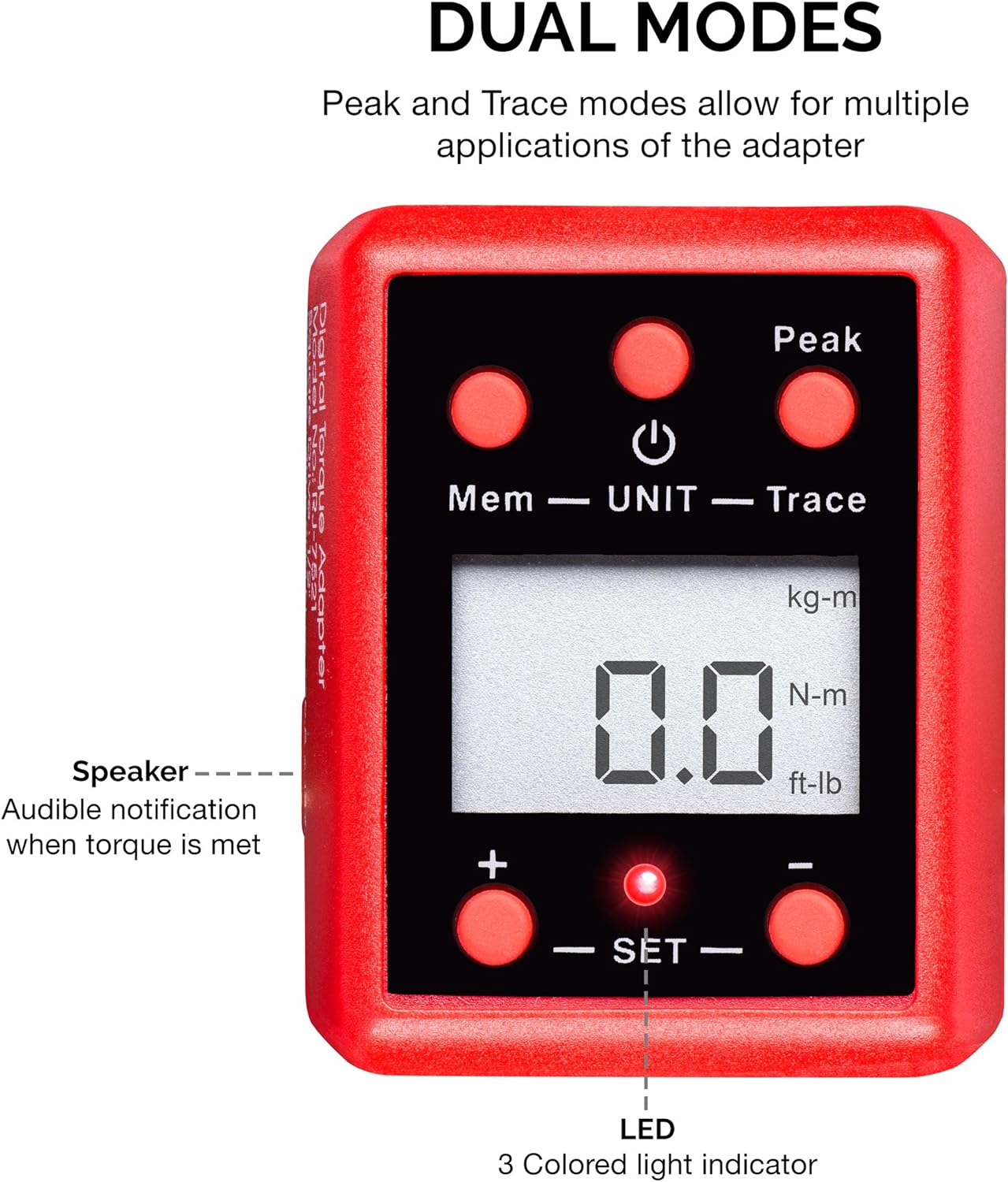 3/4” Drive Digital Torque Adapter 150-750 Foot-Pound P125420
