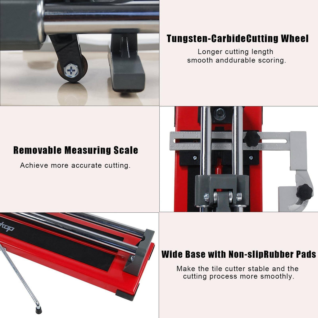 Red Manual Tile Cutter with Tungsten Carbide Cutting Wheel X2135