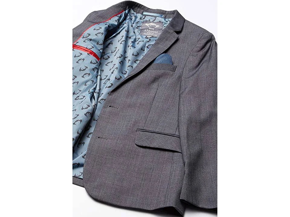Grey/Blue Yonder Check Two-Piece Boy's Suit F344194