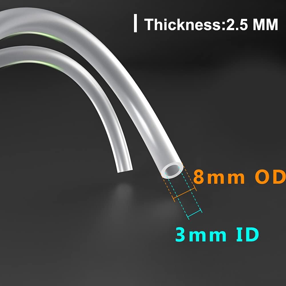 9.84ft 3mm 8mm Food Grade High Temp Silicone Tubing Z41197