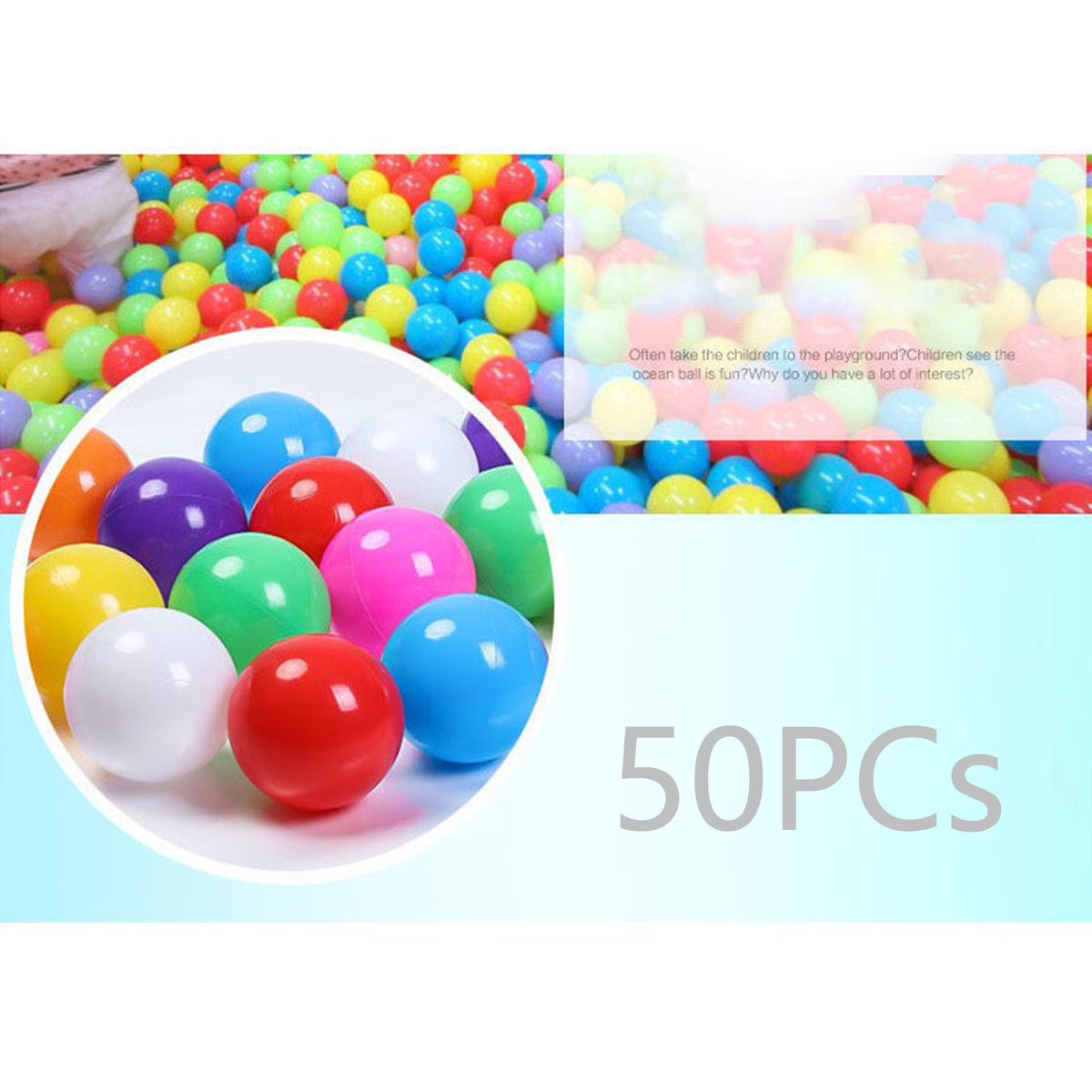 50PCS 5.5cm Soft Plastic Ocean Balls L799