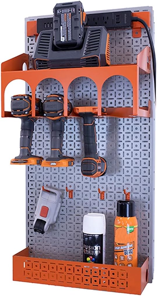 Black Metal Pegboard Organization System O212