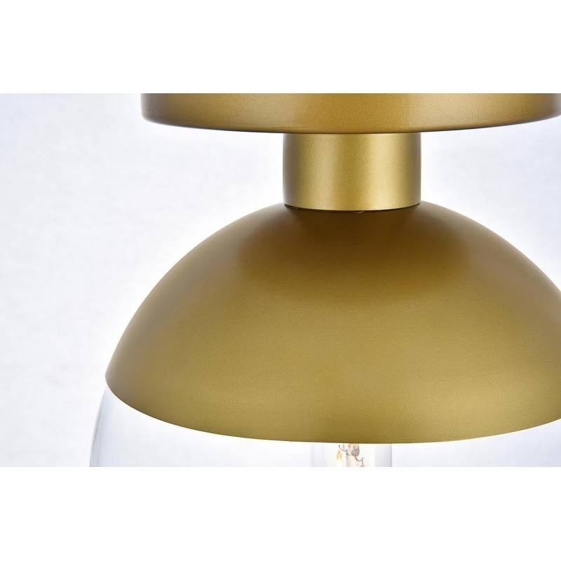 Clear Glass 1-Light Flush Mount Chrome R414280