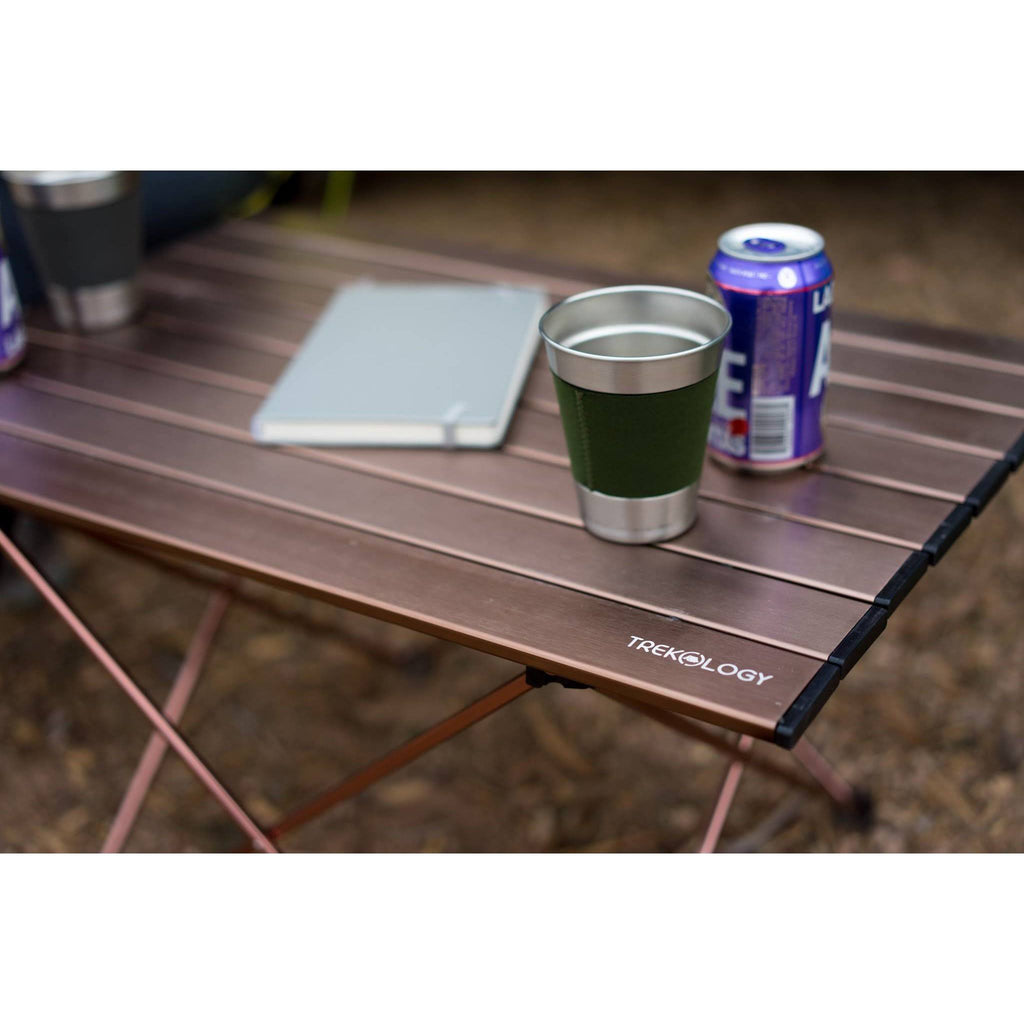 Blue Aluminum Portable Camping Side Table J32755