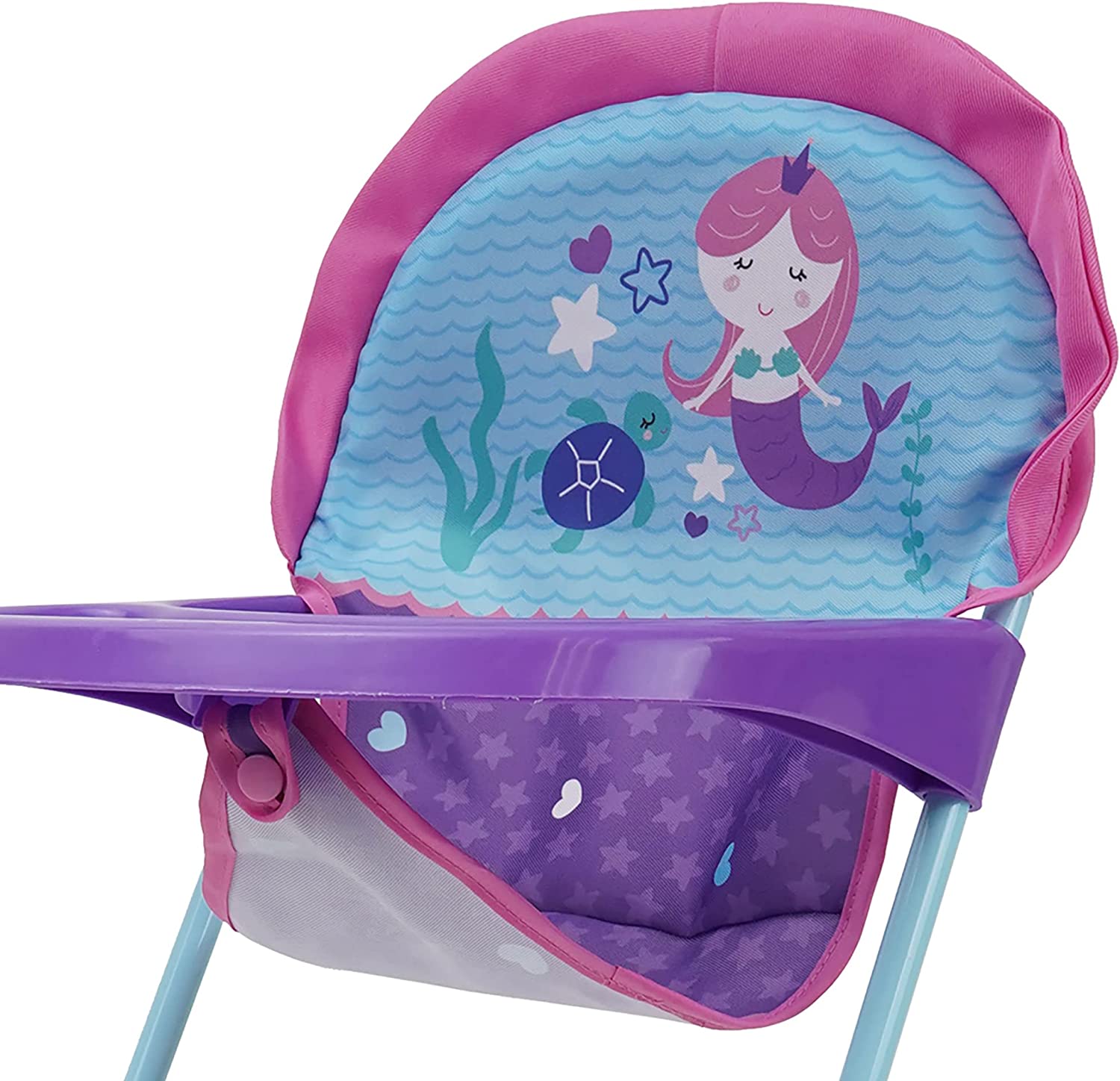 Mermaid Doll Highchair with Front Tray & Safety Harness N88066