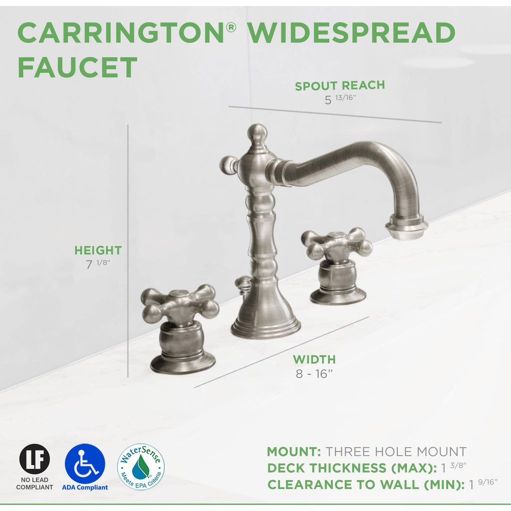 Polished Chrome 2-Handle Bathroom Faucet with Drain Assembly G638