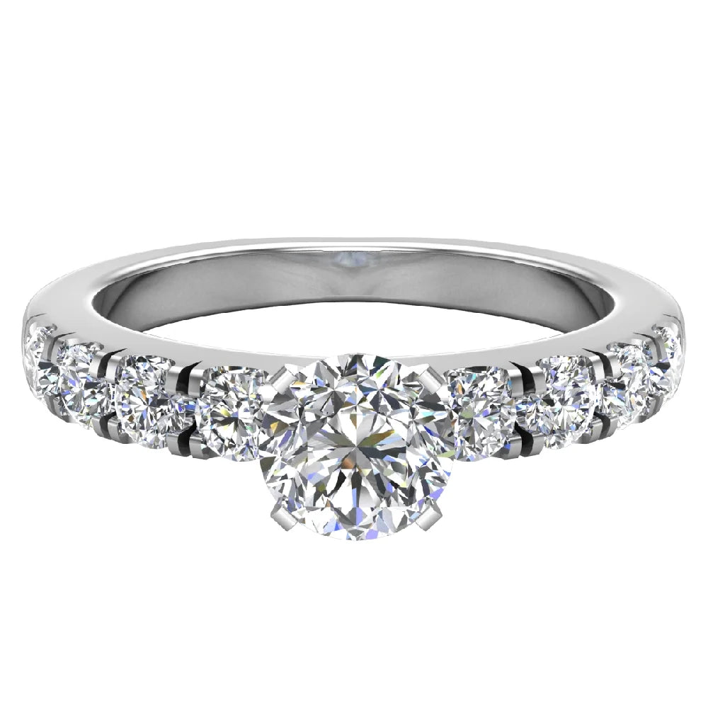 18K White Gold 1.20 CT Round Brilliant Engagement Ring V30399