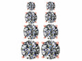 Set of 4 Pairs Stud Earrings Sterling Silver Rose Gold Plated P749