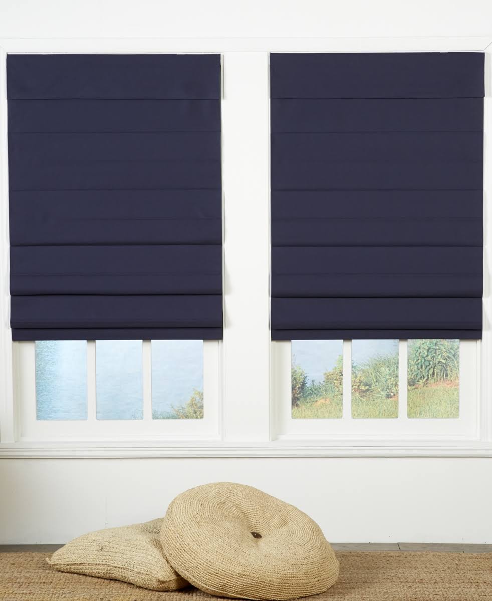Navy Cordless Roman Shade T3597
