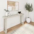 White Sand Wirebrush Console Table F6577