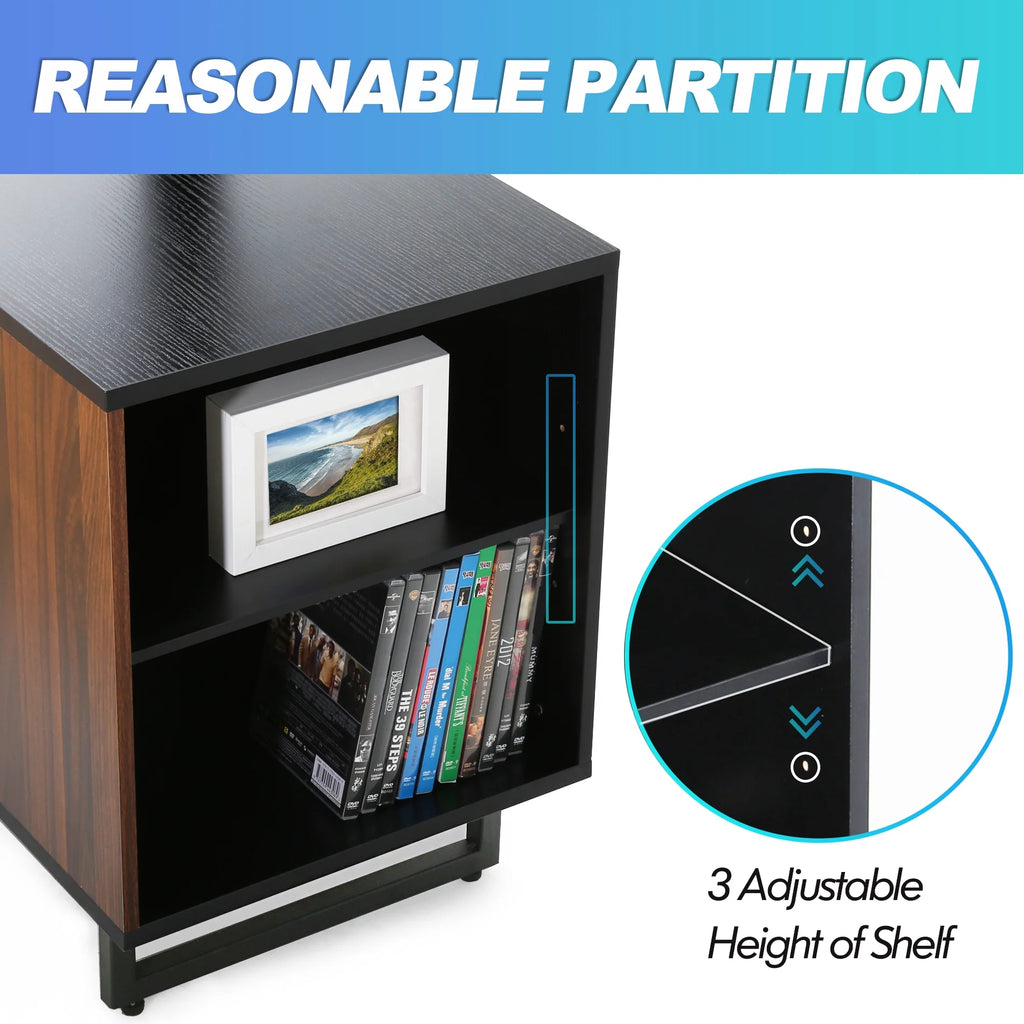 Universal TV Stand Base with Swivel Mount for 32-70 inch Wooden Shelves L695