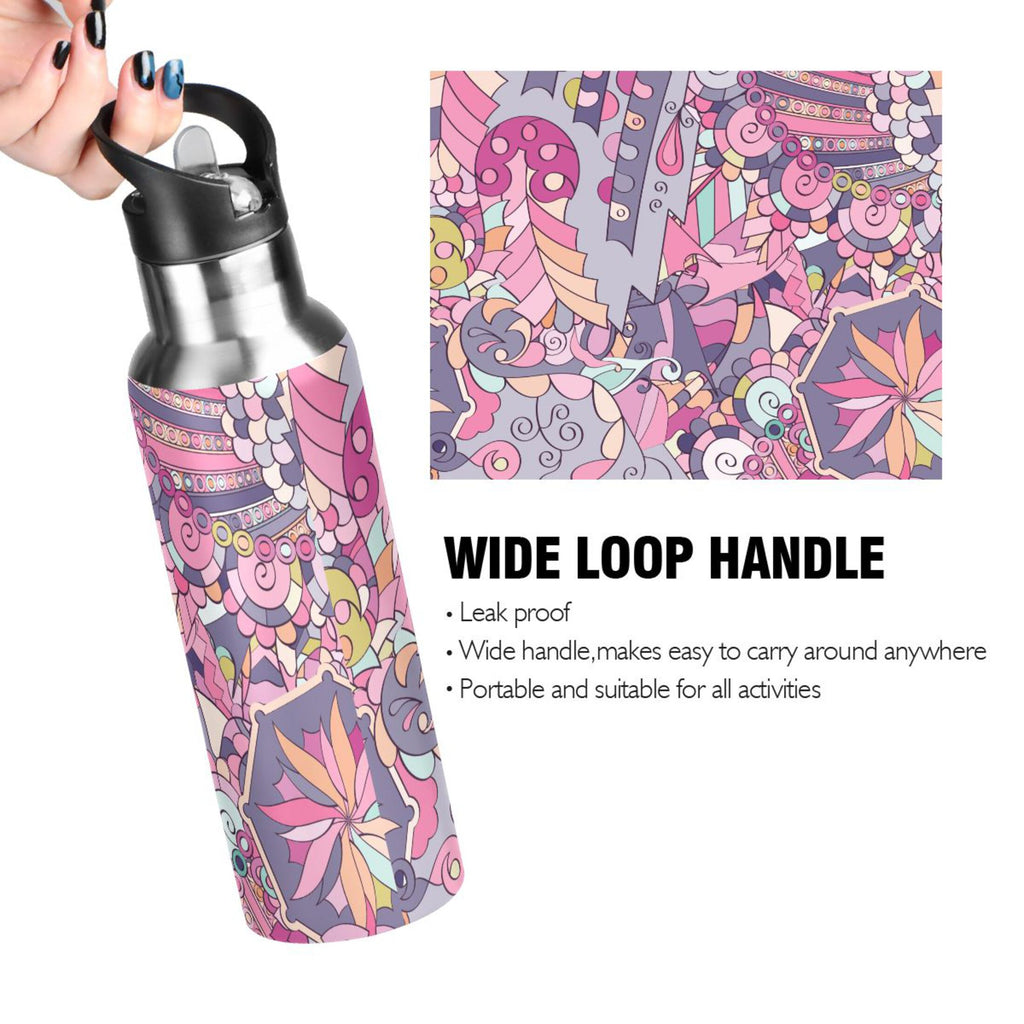 Stainless Steel Insulated Water Bottle with Straw Lid T557427