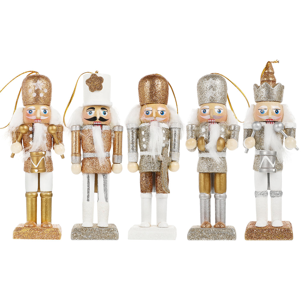 5pcs Wooden Nutcracker Ornaments V74491