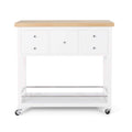 Natural + White Kitchen Cart J786