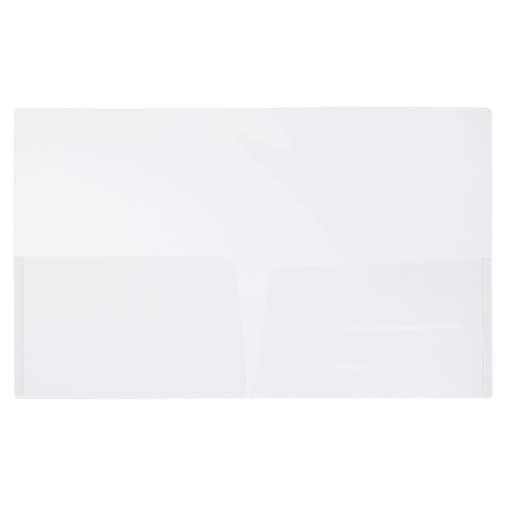 Clear Two Pocket Presentation Folder - 108/pack X43140