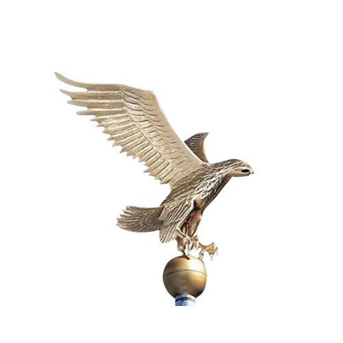 Gold Bronze Flagpole Eagle Y5944