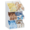 White 3 Tier Double Wide Condiment Holder J3372