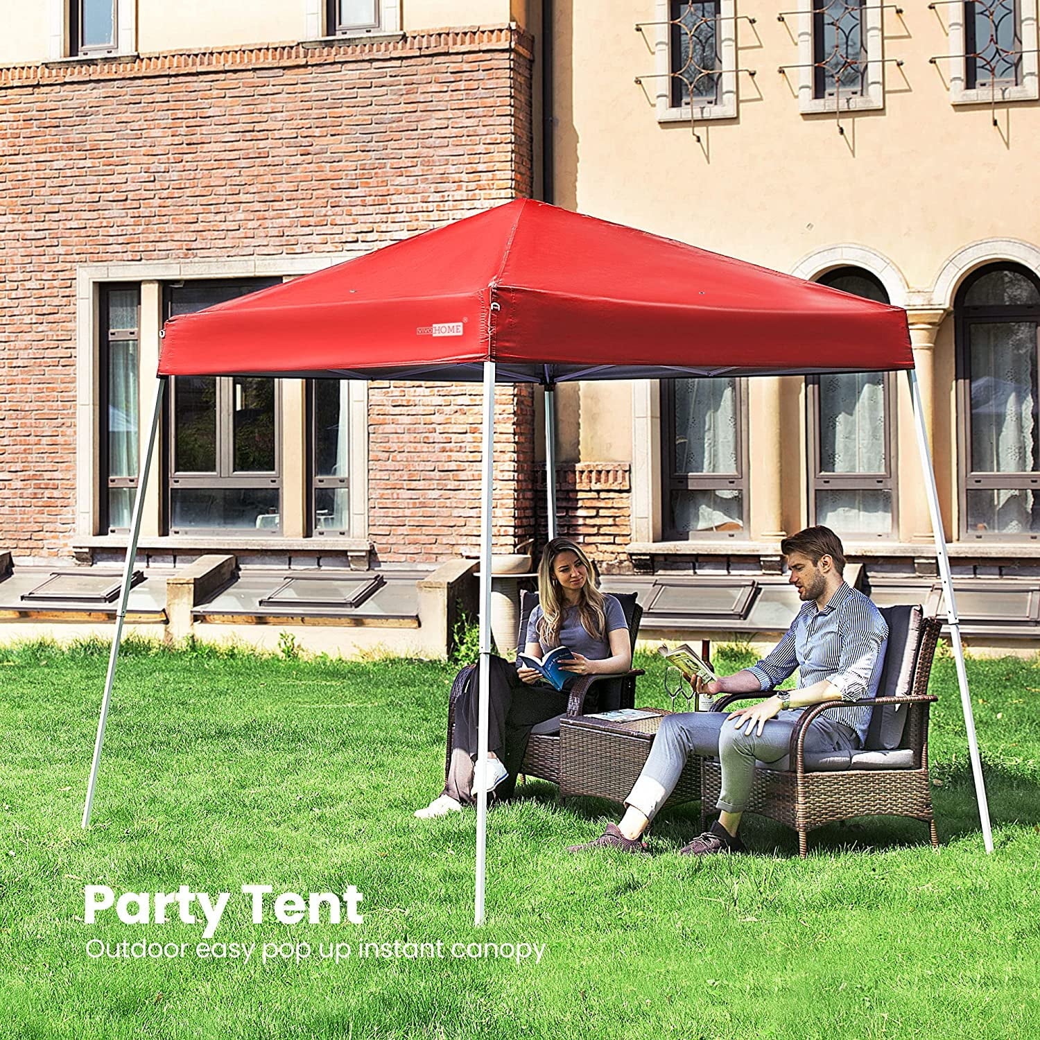 Red 8 x 8 Feet Pop Up Canopy Tent F953