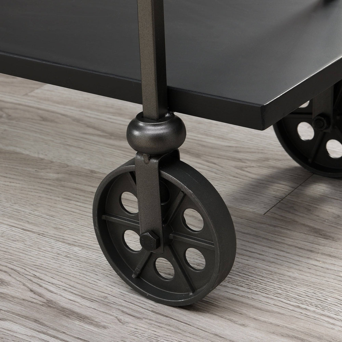 Black Wheeled Bar Cart B975