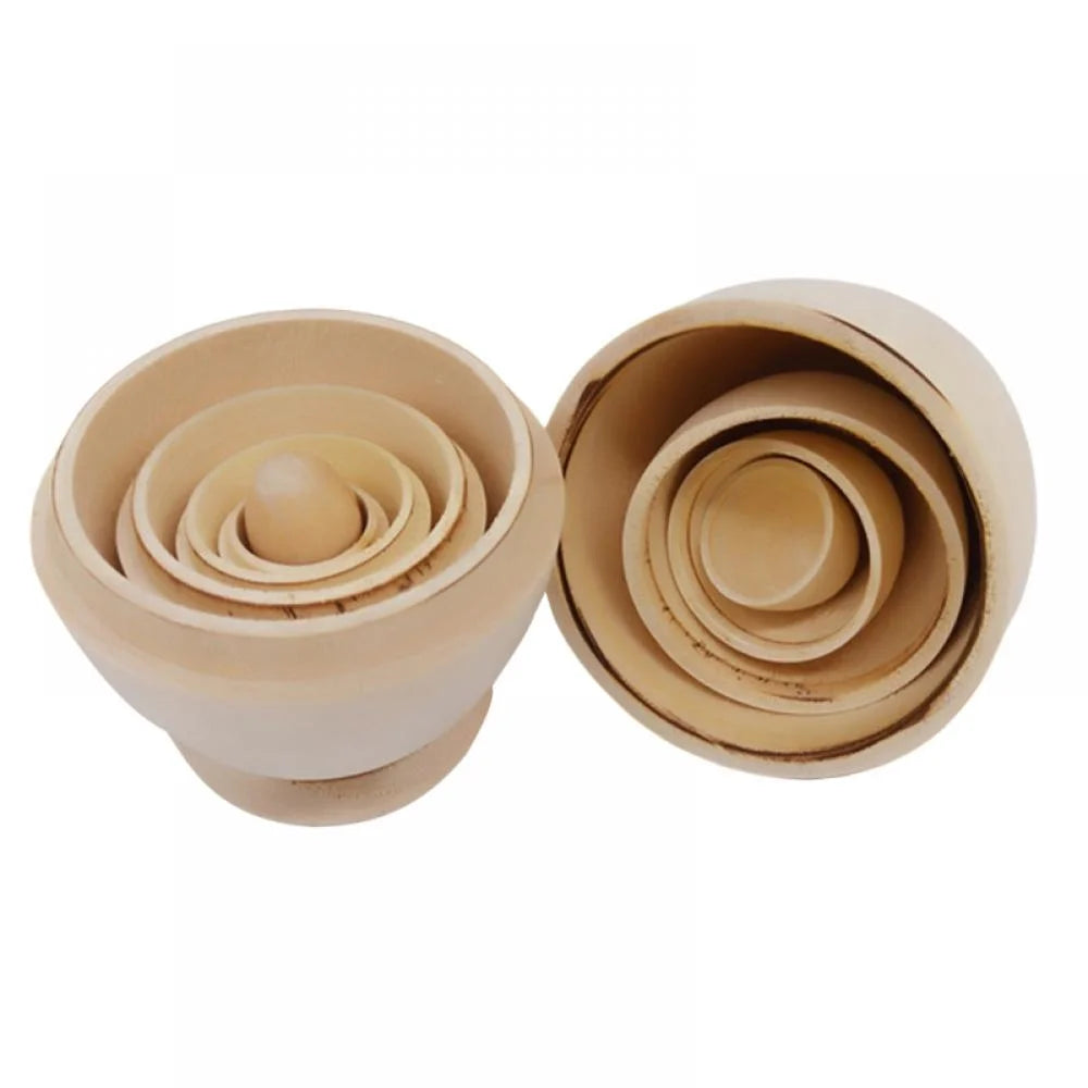 Unpainted Blank Wooden Matryoshka Dolls Set 5 Pieces M255