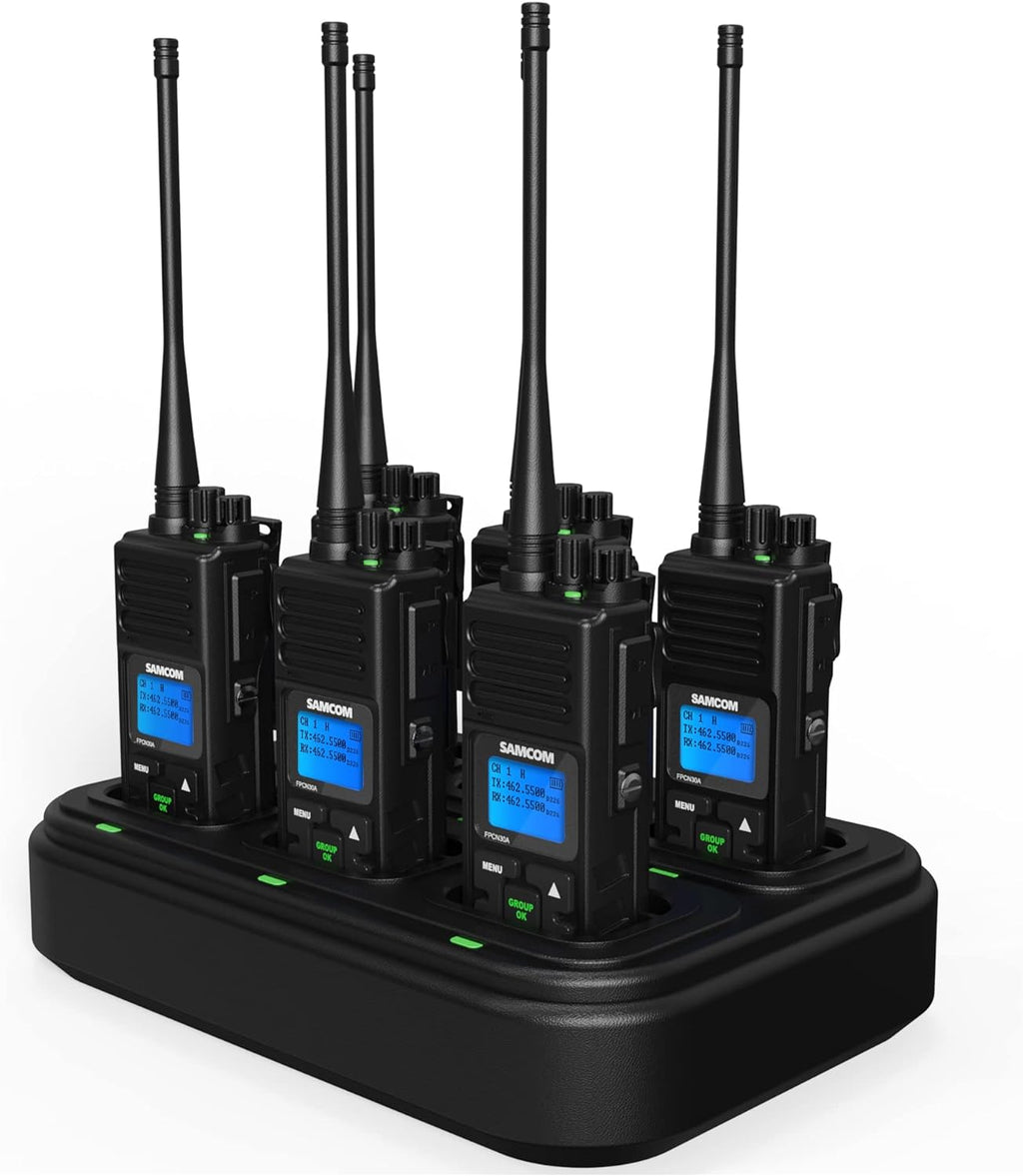 6 Pcs UHF Two Way Radio with Charger Base I12838