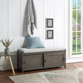 Gray Storage Bench A67632