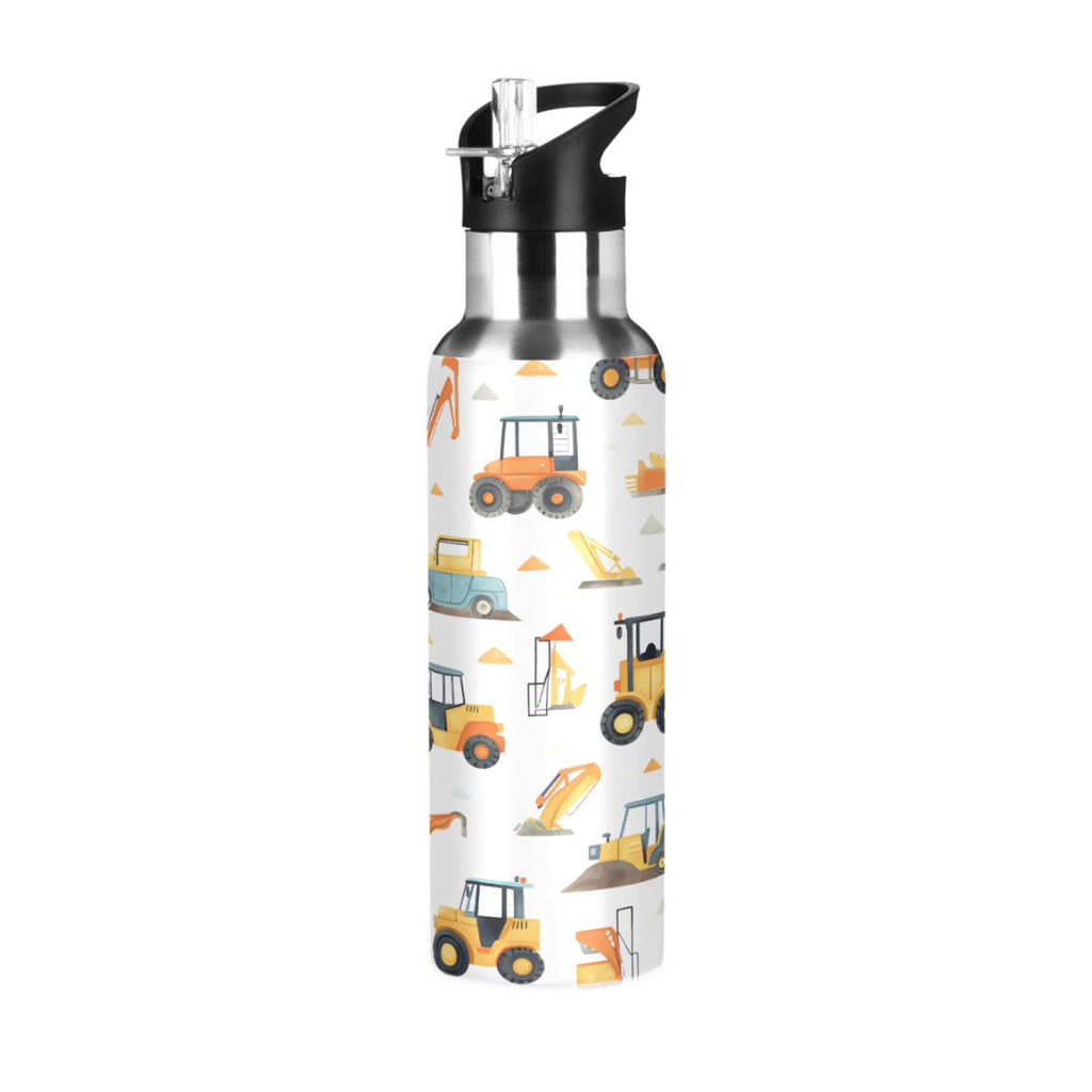 Stainless Steel Insulated Vacuum Flask Water Bottle with Straw Lid V91689