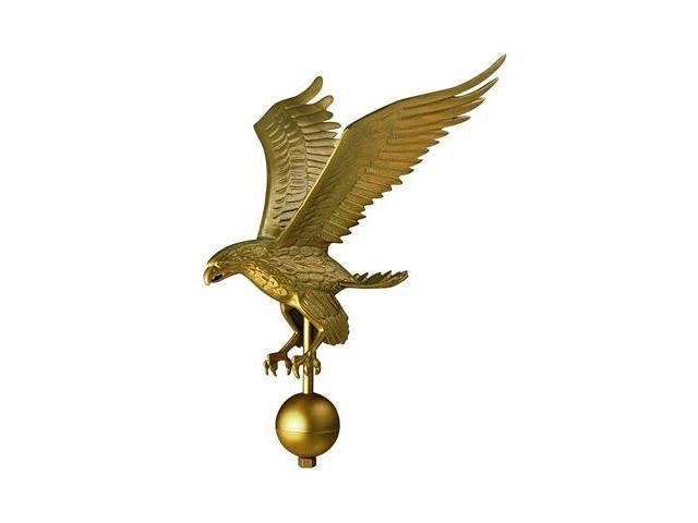 Gold Bronze Flagpole Eagle Y5944
