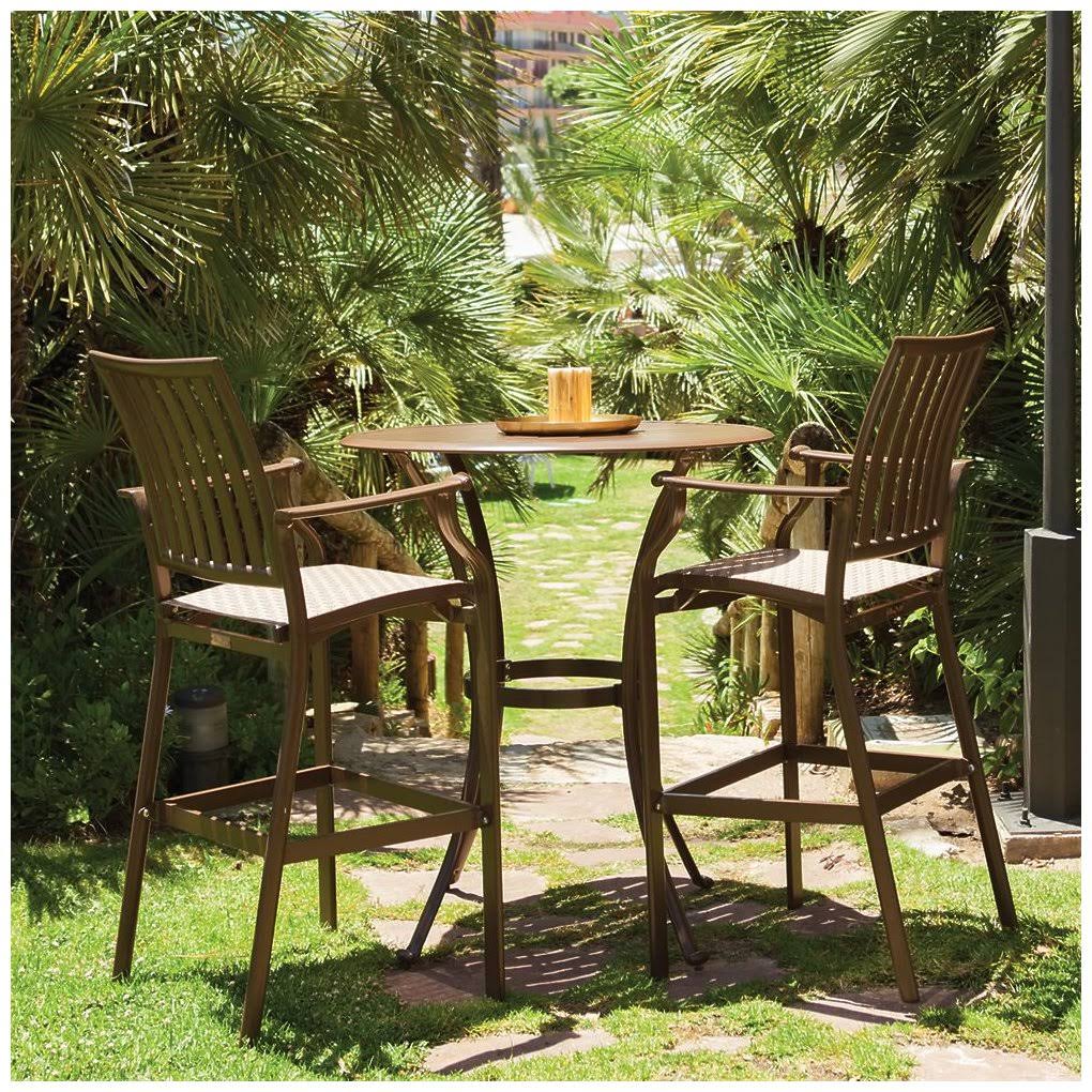 3-Piece Slatted Pub Table Set A50929
