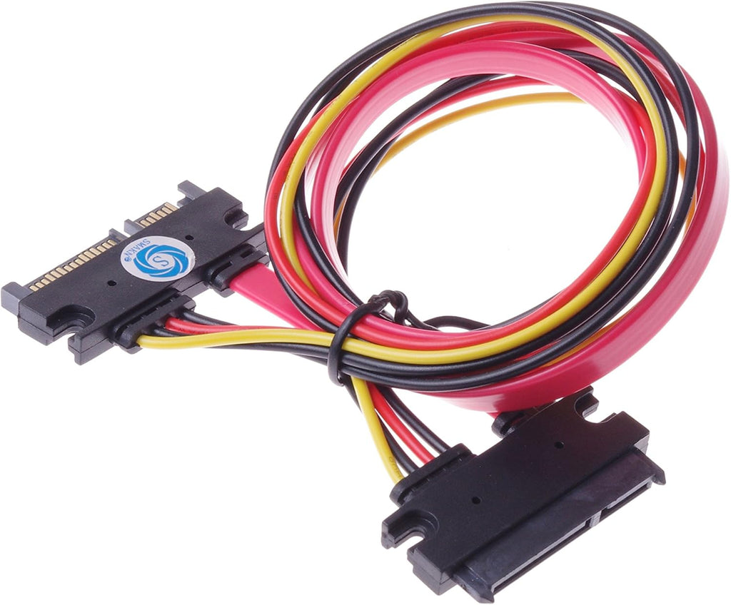 22-pin Sata Male to Female Data and Power Combo Extension Cable - 20inch M820
