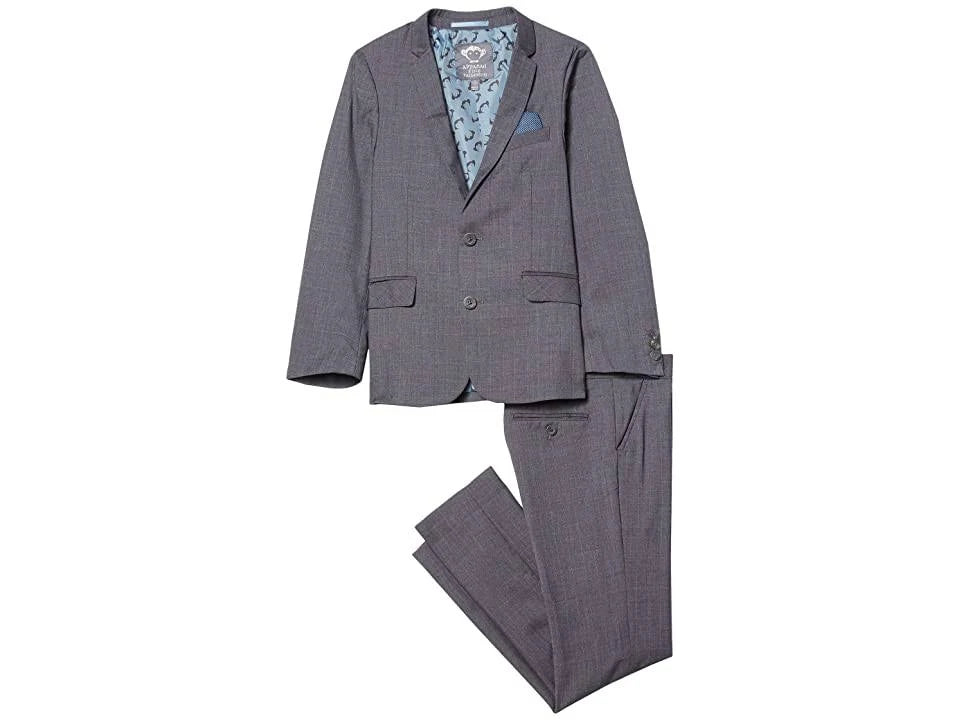 Grey/Blue Yonder Check Two-Piece Boy's Suit F344194