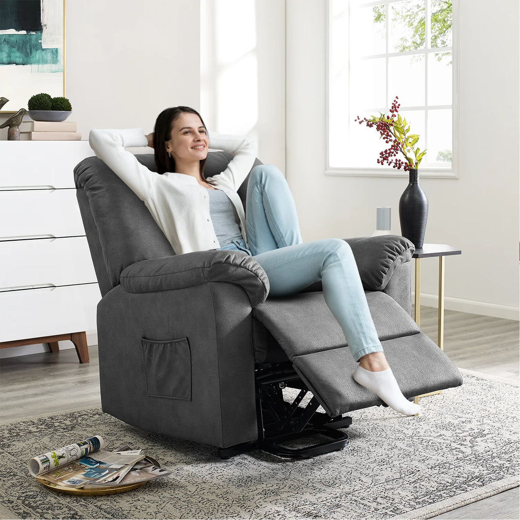 Gray Electric Lift Recliner Chair with Footrest N130143
