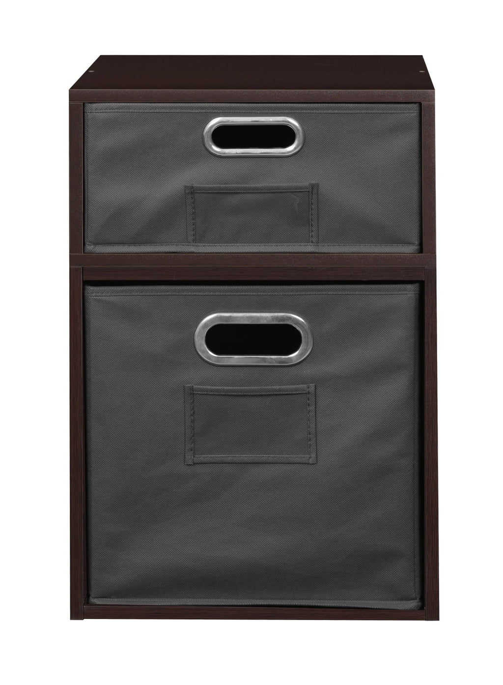 Truffle/Grey Storage Set with Foldable Storage Bins L7152