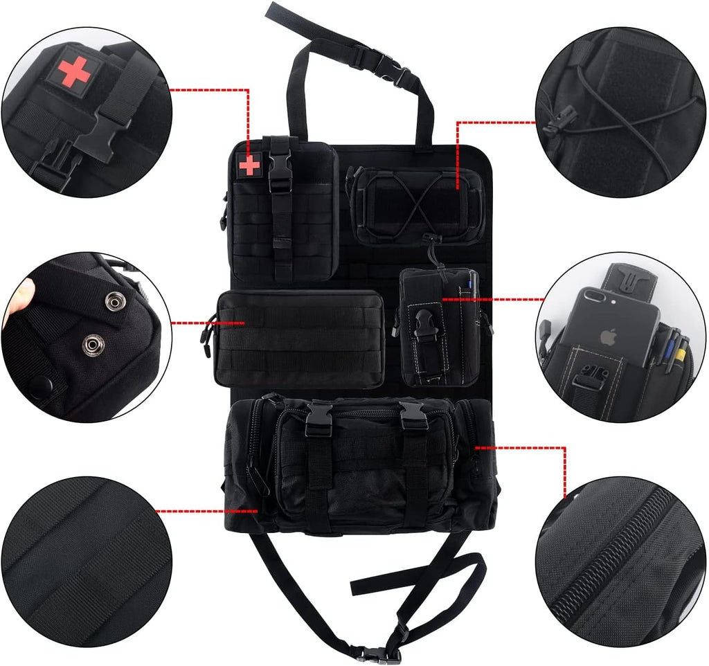 Front Seat Back Storage Bag Organizer with 5 Bags W967