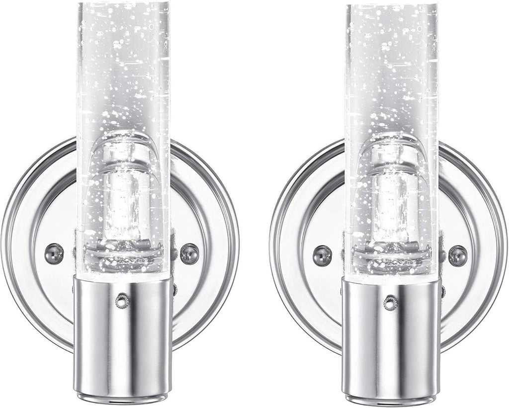 Chrome LED Indoor Wall Sconce 2 Pack T313004