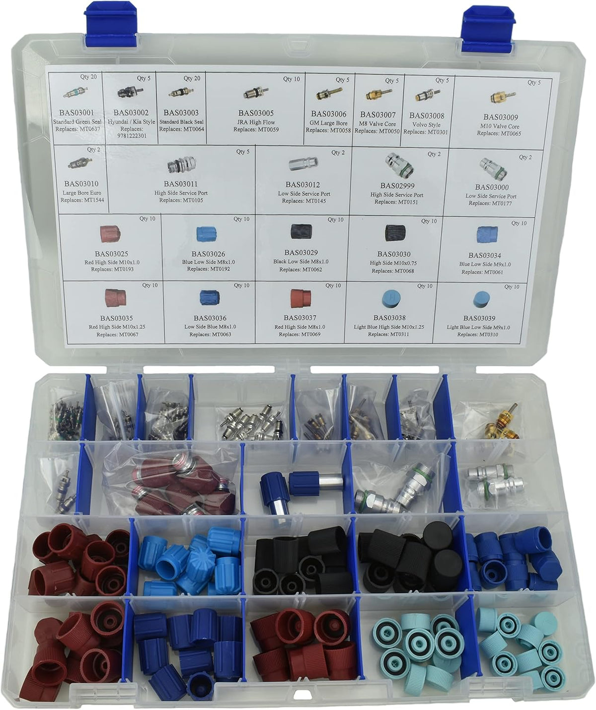 Master R134a A/C Valve Core & Cap Assortment Kit 188 Pieces Pack of 2 Q963308