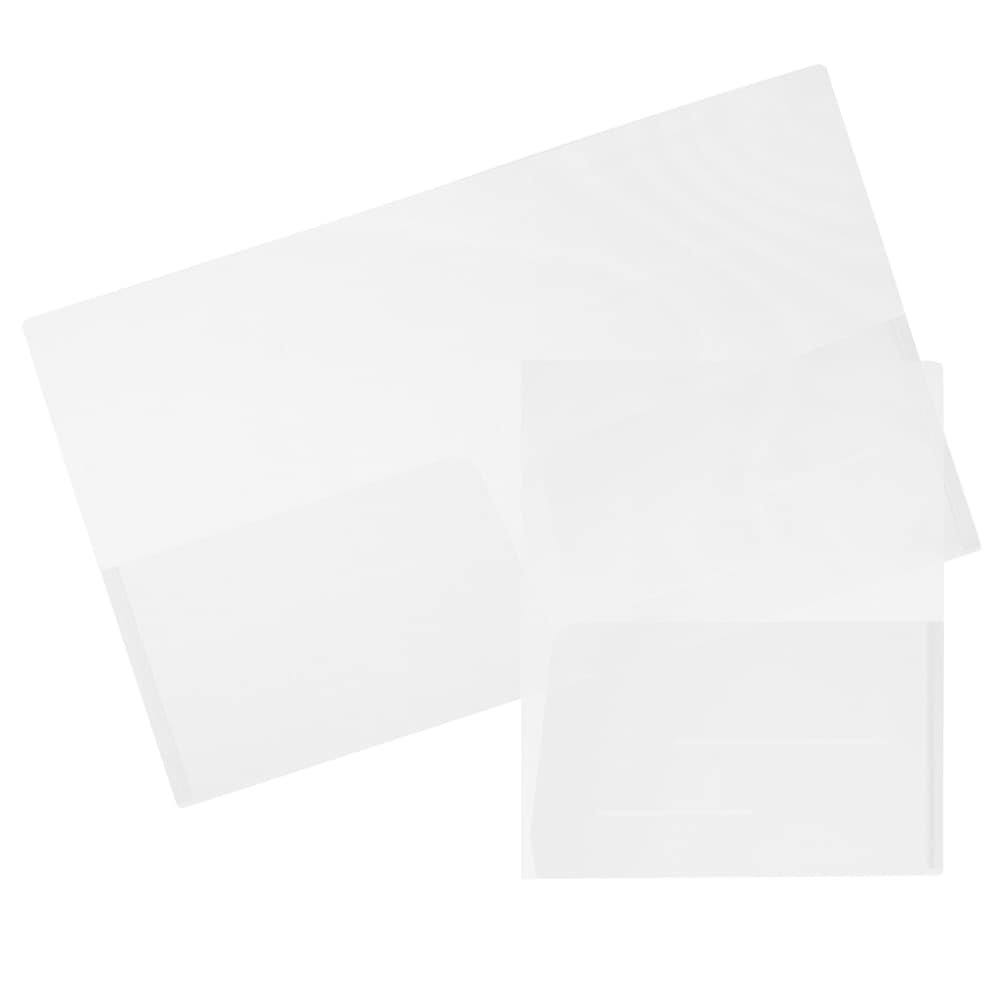 Clear Two Pocket Presentation Folder - 108/pack X43140